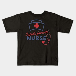 Cupid's Favorite Nurse Fun Valentine's Day Kids T-Shirt